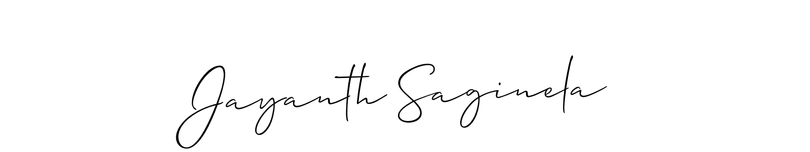 Also we have Jayanth Saginela name is the best signature style. Create professional handwritten signature collection using Allison_Script autograph style. Jayanth Saginela signature style 2 images and pictures png