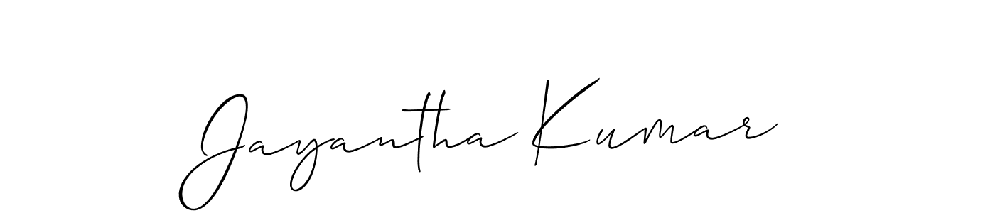 You should practise on your own different ways (Allison_Script) to write your name (Jayantha Kumar) in signature. don't let someone else do it for you. Jayantha Kumar signature style 2 images and pictures png