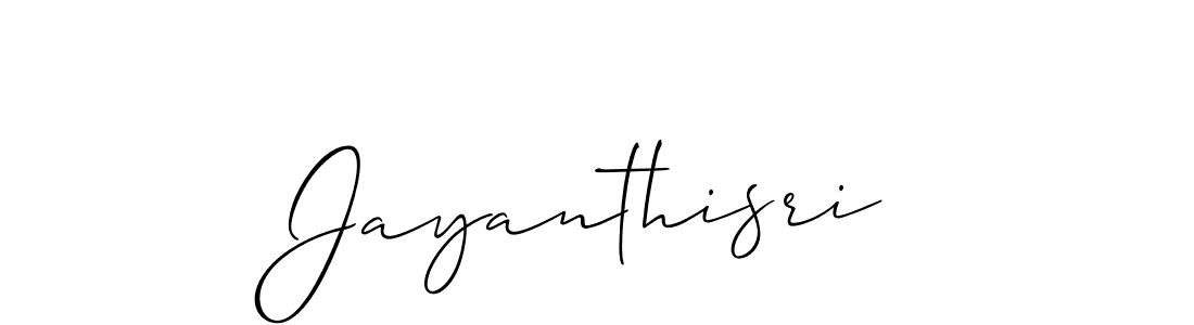 Make a beautiful signature design for name Jayanthisri. With this signature (Allison_Script) style, you can create a handwritten signature for free. Jayanthisri signature style 2 images and pictures png