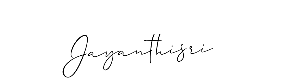 How to make Jayanthisri signature? Allison_Script is a professional autograph style. Create handwritten signature for Jayanthisri name. Jayanthisri signature style 2 images and pictures png