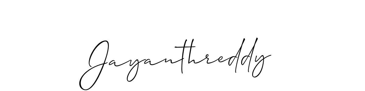 if you are searching for the best signature style for your name Jayanthreddy. so please give up your signature search. here we have designed multiple signature styles  using Allison_Script. Jayanthreddy signature style 2 images and pictures png