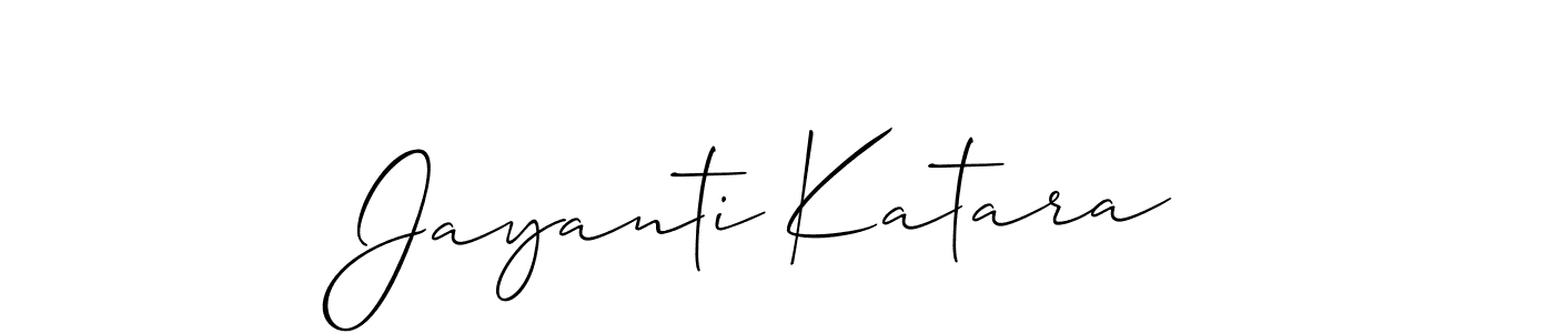 Make a beautiful signature design for name Jayanti Katara. With this signature (Allison_Script) style, you can create a handwritten signature for free. Jayanti Katara signature style 2 images and pictures png