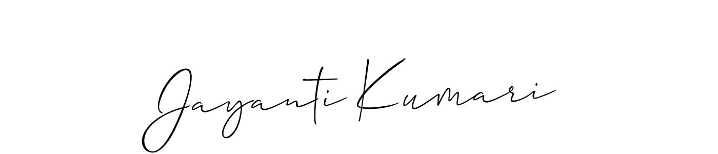 How to make Jayanti Kumari name signature. Use Allison_Script style for creating short signs online. This is the latest handwritten sign. Jayanti Kumari signature style 2 images and pictures png