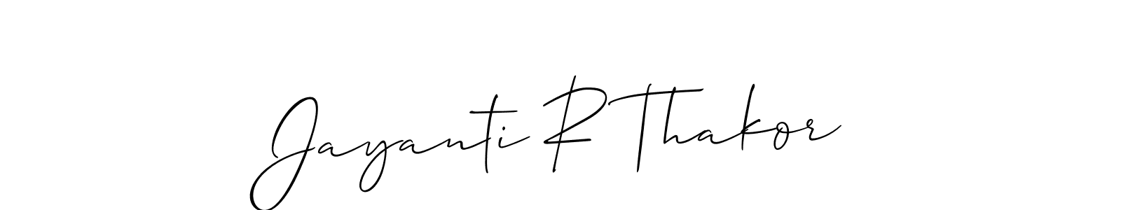 Similarly Allison_Script is the best handwritten signature design. Signature creator online .You can use it as an online autograph creator for name Jayanti R Thakor. Jayanti R Thakor signature style 2 images and pictures png