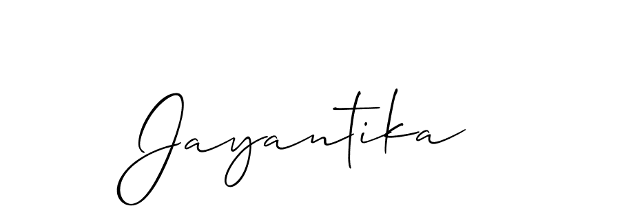 Also we have Jayantika name is the best signature style. Create professional handwritten signature collection using Allison_Script autograph style. Jayantika signature style 2 images and pictures png