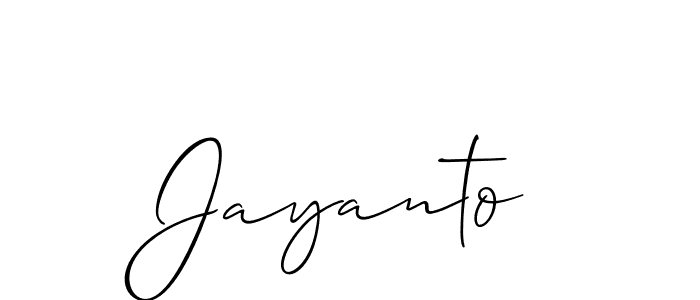 How to make Jayanto signature? Allison_Script is a professional autograph style. Create handwritten signature for Jayanto name. Jayanto signature style 2 images and pictures png