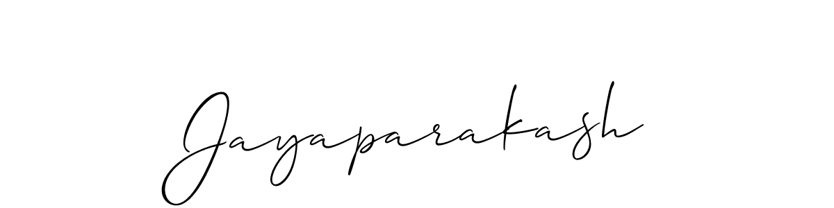 Make a beautiful signature design for name Jayaparakash. With this signature (Allison_Script) style, you can create a handwritten signature for free. Jayaparakash signature style 2 images and pictures png