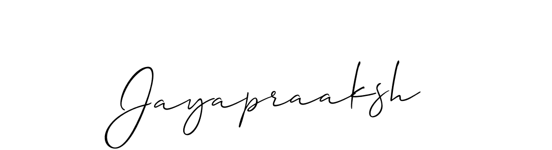 Make a beautiful signature design for name Jayapraaksh. With this signature (Allison_Script) style, you can create a handwritten signature for free. Jayapraaksh signature style 2 images and pictures png