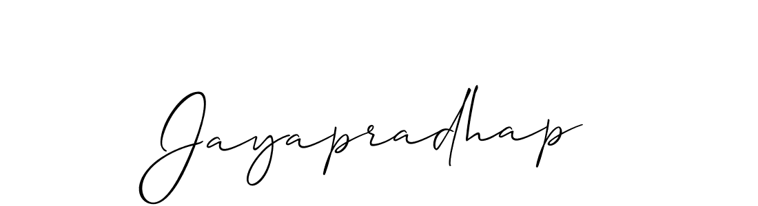 Design your own signature with our free online signature maker. With this signature software, you can create a handwritten (Allison_Script) signature for name Jayapradhap. Jayapradhap signature style 2 images and pictures png