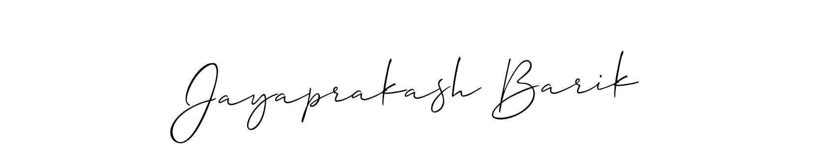 How to make Jayaprakash Barik name signature. Use Allison_Script style for creating short signs online. This is the latest handwritten sign. Jayaprakash Barik signature style 2 images and pictures png