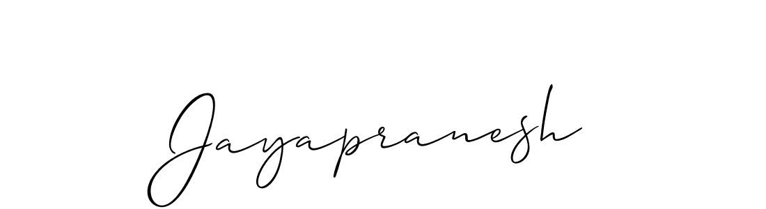 How to make Jayapranesh signature? Allison_Script is a professional autograph style. Create handwritten signature for Jayapranesh name. Jayapranesh signature style 2 images and pictures png