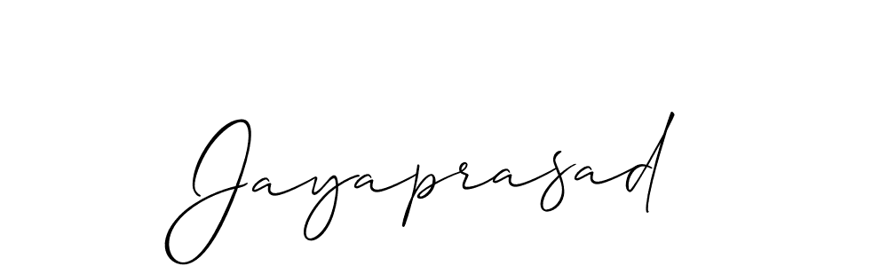 It looks lik you need a new signature style for name Jayaprasad. Design unique handwritten (Allison_Script) signature with our free signature maker in just a few clicks. Jayaprasad signature style 2 images and pictures png