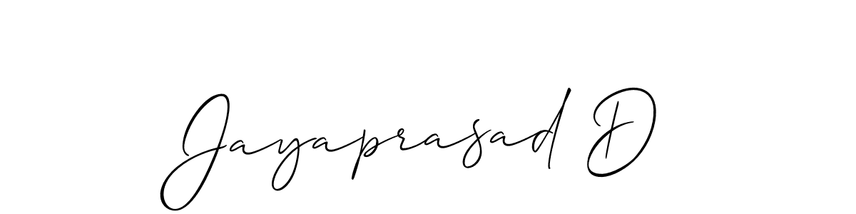 if you are searching for the best signature style for your name Jayaprasad D. so please give up your signature search. here we have designed multiple signature styles  using Allison_Script. Jayaprasad D signature style 2 images and pictures png
