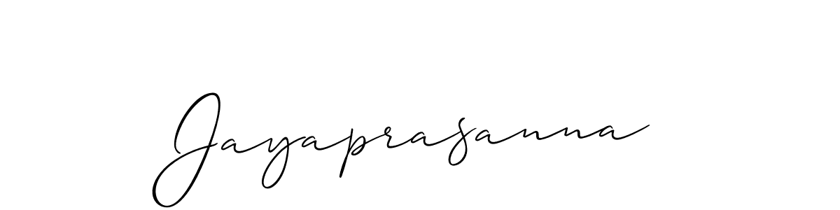 Also we have Jayaprasanna name is the best signature style. Create professional handwritten signature collection using Allison_Script autograph style. Jayaprasanna signature style 2 images and pictures png