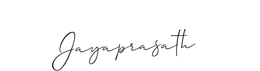 Use a signature maker to create a handwritten signature online. With this signature software, you can design (Allison_Script) your own signature for name Jayaprasath. Jayaprasath signature style 2 images and pictures png