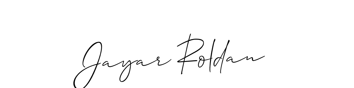 Create a beautiful signature design for name Jayar Roldan. With this signature (Allison_Script) fonts, you can make a handwritten signature for free. Jayar Roldan signature style 2 images and pictures png