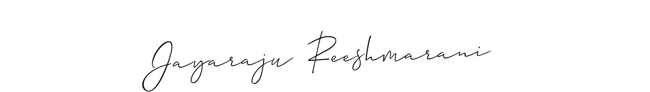 How to make Jayaraju  Reeshmarani signature? Allison_Script is a professional autograph style. Create handwritten signature for Jayaraju  Reeshmarani name. Jayaraju  Reeshmarani signature style 2 images and pictures png