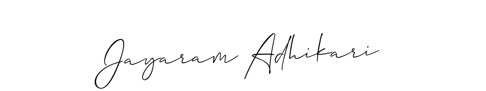 Jayaram Adhikari stylish signature style. Best Handwritten Sign (Allison_Script) for my name. Handwritten Signature Collection Ideas for my name Jayaram Adhikari. Jayaram Adhikari signature style 2 images and pictures png