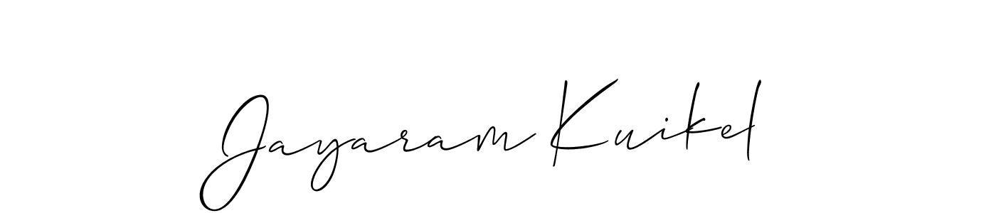 if you are searching for the best signature style for your name Jayaram Kuikel. so please give up your signature search. here we have designed multiple signature styles  using Allison_Script. Jayaram Kuikel signature style 2 images and pictures png