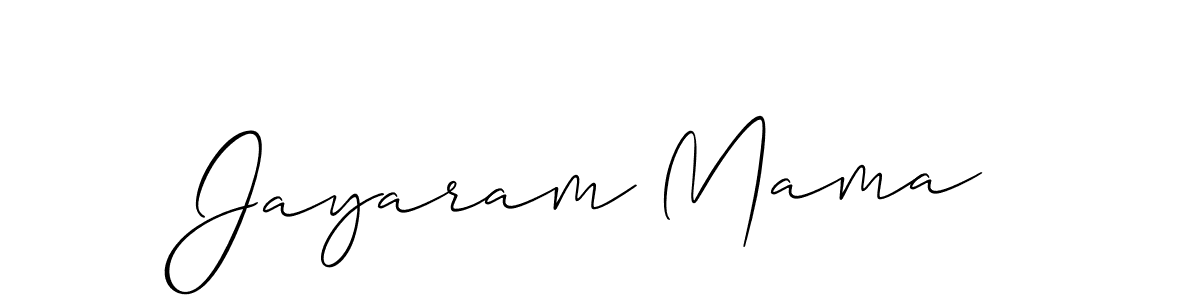 You should practise on your own different ways (Allison_Script) to write your name (Jayaram Mama) in signature. don't let someone else do it for you. Jayaram Mama signature style 2 images and pictures png