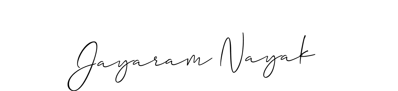 How to make Jayaram Nayak signature? Allison_Script is a professional autograph style. Create handwritten signature for Jayaram Nayak name. Jayaram Nayak signature style 2 images and pictures png