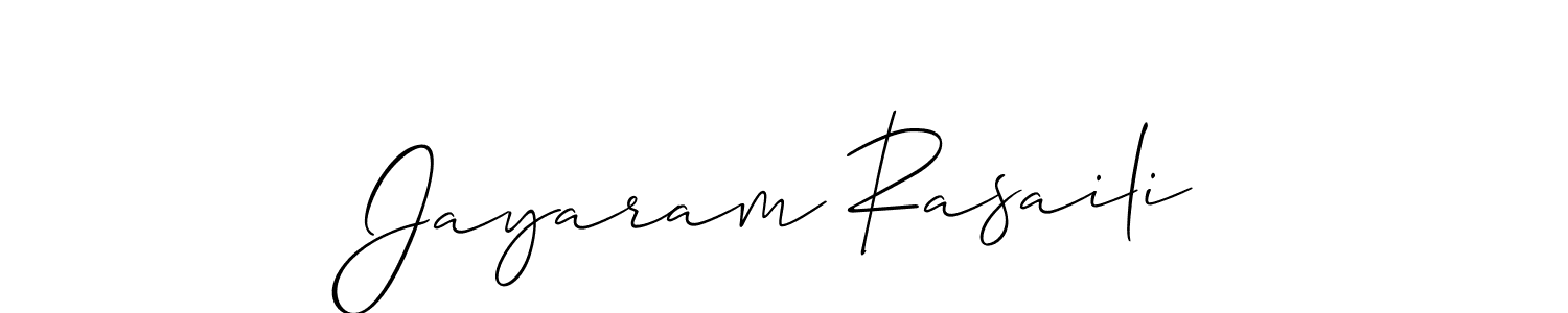 Allison_Script is a professional signature style that is perfect for those who want to add a touch of class to their signature. It is also a great choice for those who want to make their signature more unique. Get Jayaram Rasaili name to fancy signature for free. Jayaram Rasaili signature style 2 images and pictures png
