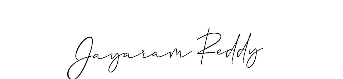 How to make Jayaram Reddy signature? Allison_Script is a professional autograph style. Create handwritten signature for Jayaram Reddy name. Jayaram Reddy signature style 2 images and pictures png