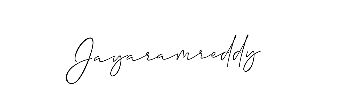 How to make Jayaramreddy signature? Allison_Script is a professional autograph style. Create handwritten signature for Jayaramreddy name. Jayaramreddy signature style 2 images and pictures png