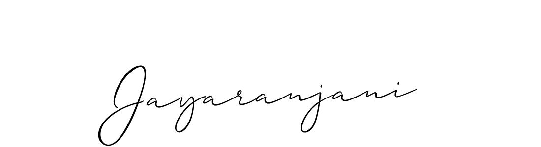 Design your own signature with our free online signature maker. With this signature software, you can create a handwritten (Allison_Script) signature for name Jayaranjani. Jayaranjani signature style 2 images and pictures png