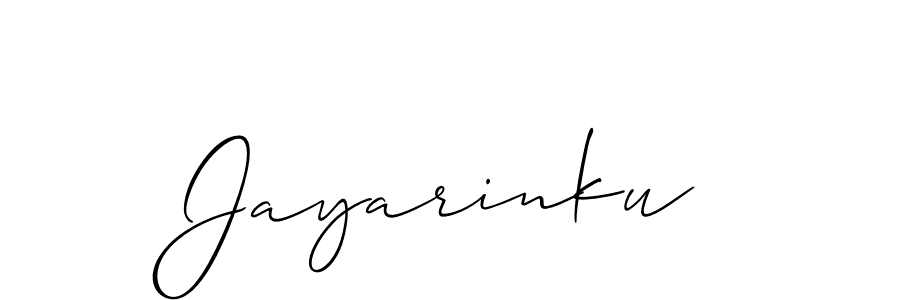 How to make Jayarinku signature? Allison_Script is a professional autograph style. Create handwritten signature for Jayarinku name. Jayarinku signature style 2 images and pictures png