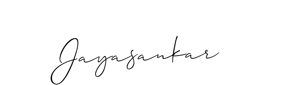 Design your own signature with our free online signature maker. With this signature software, you can create a handwritten (Allison_Script) signature for name Jayasankar. Jayasankar signature style 2 images and pictures png