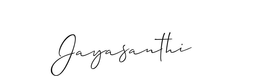 Jayasanthi stylish signature style. Best Handwritten Sign (Allison_Script) for my name. Handwritten Signature Collection Ideas for my name Jayasanthi. Jayasanthi signature style 2 images and pictures png