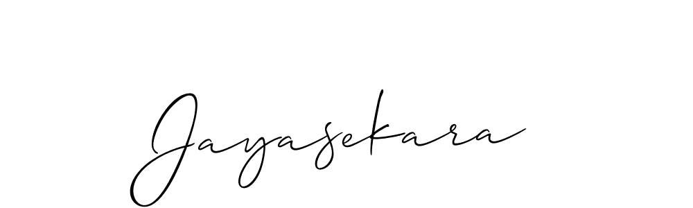 How to make Jayasekara signature? Allison_Script is a professional autograph style. Create handwritten signature for Jayasekara name. Jayasekara signature style 2 images and pictures png
