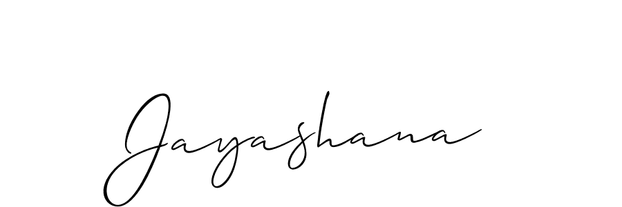 How to make Jayashana signature? Allison_Script is a professional autograph style. Create handwritten signature for Jayashana name. Jayashana signature style 2 images and pictures png