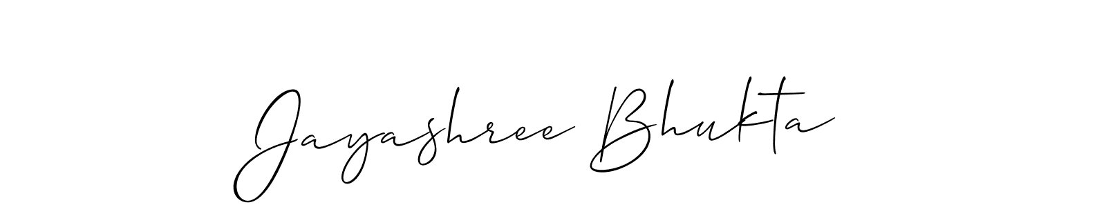 Design your own signature with our free online signature maker. With this signature software, you can create a handwritten (Allison_Script) signature for name Jayashree Bhukta. Jayashree Bhukta signature style 2 images and pictures png