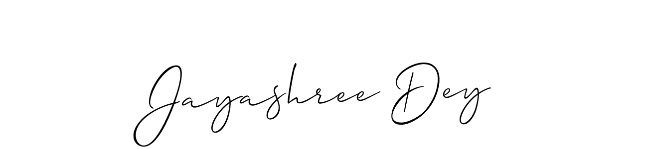 How to make Jayashree Dey signature? Allison_Script is a professional autograph style. Create handwritten signature for Jayashree Dey name. Jayashree Dey signature style 2 images and pictures png