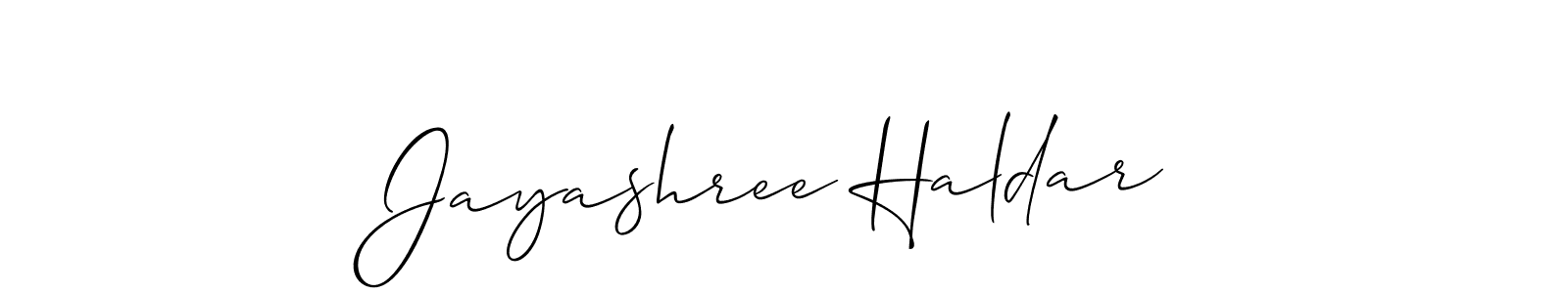 Also You can easily find your signature by using the search form. We will create Jayashree Haldar name handwritten signature images for you free of cost using Allison_Script sign style. Jayashree Haldar signature style 2 images and pictures png