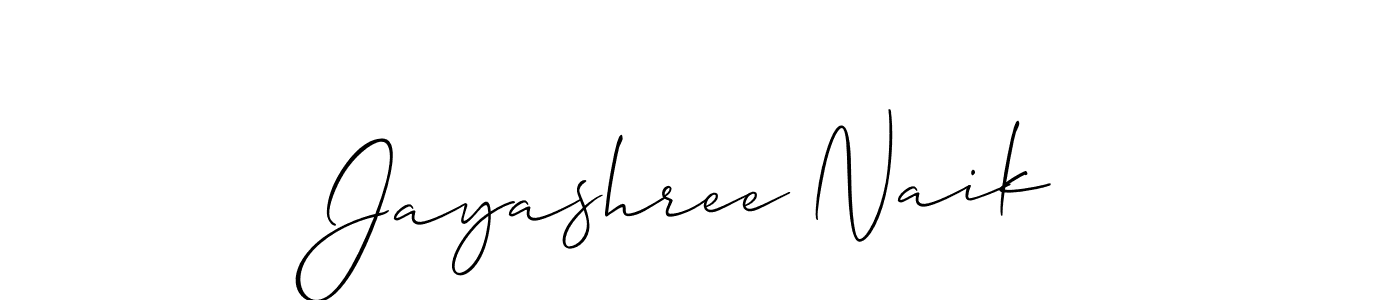 How to make Jayashree Naik signature? Allison_Script is a professional autograph style. Create handwritten signature for Jayashree Naik name. Jayashree Naik signature style 2 images and pictures png