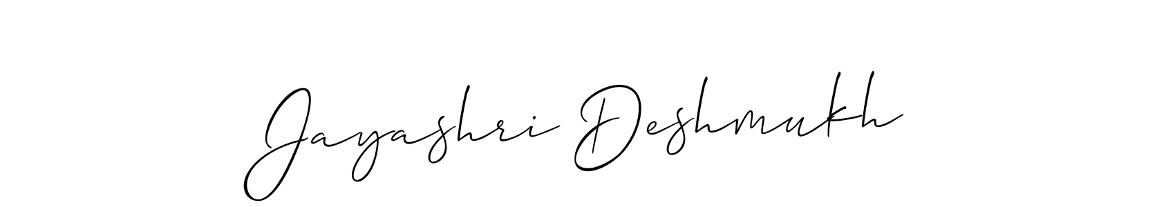 Make a short Jayashri Deshmukh signature style. Manage your documents anywhere anytime using Allison_Script. Create and add eSignatures, submit forms, share and send files easily. Jayashri Deshmukh signature style 2 images and pictures png
