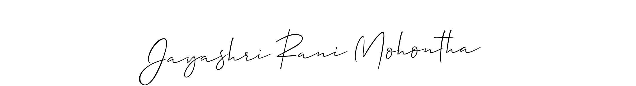 Jayashri Rani Mohontha stylish signature style. Best Handwritten Sign (Allison_Script) for my name. Handwritten Signature Collection Ideas for my name Jayashri Rani Mohontha. Jayashri Rani Mohontha signature style 2 images and pictures png
