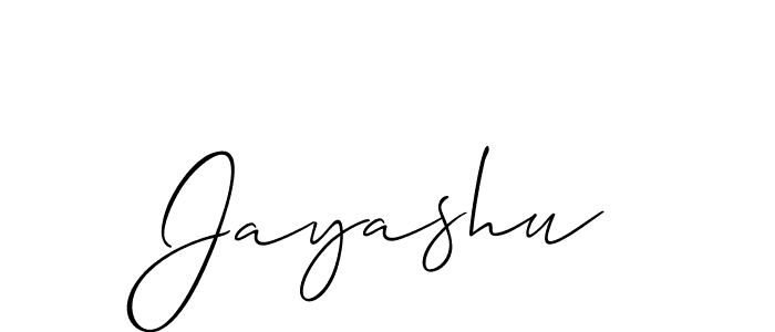 Create a beautiful signature design for name Jayashu. With this signature (Allison_Script) fonts, you can make a handwritten signature for free. Jayashu signature style 2 images and pictures png