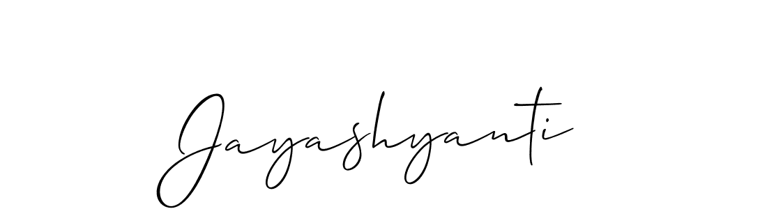 Jayashyanti stylish signature style. Best Handwritten Sign (Allison_Script) for my name. Handwritten Signature Collection Ideas for my name Jayashyanti. Jayashyanti signature style 2 images and pictures png