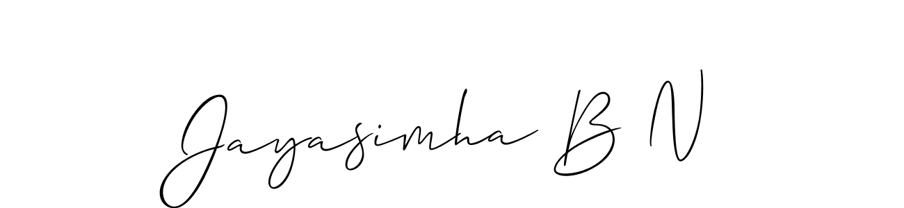 The best way (Allison_Script) to make a short signature is to pick only two or three words in your name. The name Jayasimha B N include a total of six letters. For converting this name. Jayasimha B N signature style 2 images and pictures png