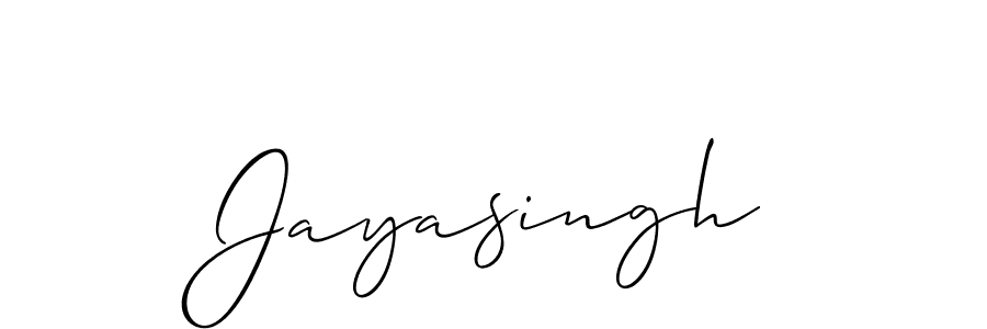 Also we have Jayasingh name is the best signature style. Create professional handwritten signature collection using Allison_Script autograph style. Jayasingh signature style 2 images and pictures png
