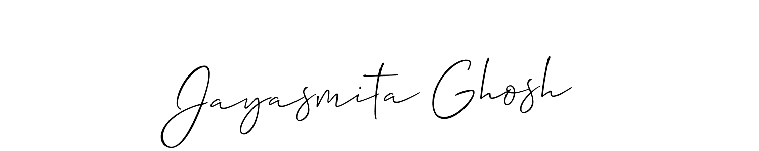 Design your own signature with our free online signature maker. With this signature software, you can create a handwritten (Allison_Script) signature for name Jayasmita Ghosh. Jayasmita Ghosh signature style 2 images and pictures png