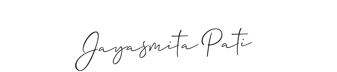 Create a beautiful signature design for name Jayasmita Pati. With this signature (Allison_Script) fonts, you can make a handwritten signature for free. Jayasmita Pati signature style 2 images and pictures png