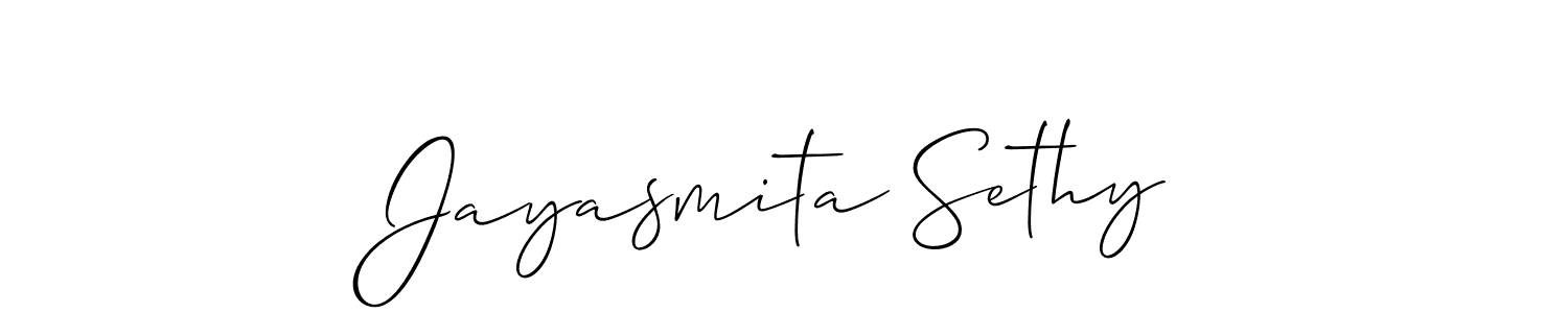 Also You can easily find your signature by using the search form. We will create Jayasmita Sethy name handwritten signature images for you free of cost using Allison_Script sign style. Jayasmita Sethy signature style 2 images and pictures png