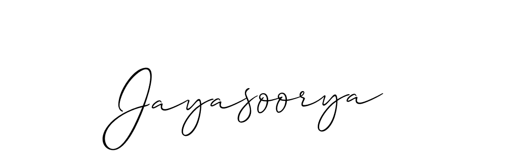 Also we have Jayasoorya name is the best signature style. Create professional handwritten signature collection using Allison_Script autograph style. Jayasoorya signature style 2 images and pictures png