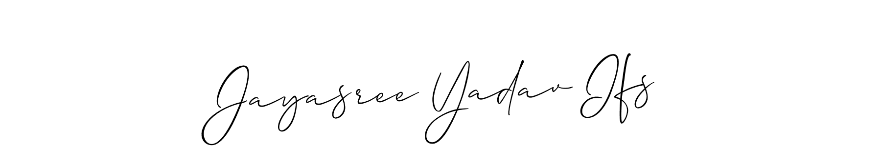 How to make Jayasree Yadav Ifs signature? Allison_Script is a professional autograph style. Create handwritten signature for Jayasree Yadav Ifs name. Jayasree Yadav Ifs signature style 2 images and pictures png