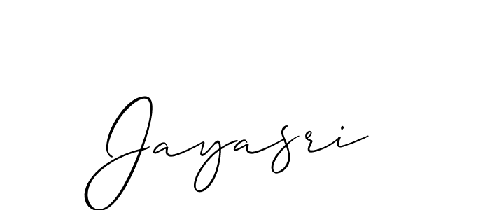 The best way (Allison_Script) to make a short signature is to pick only two or three words in your name. The name Jayasri include a total of six letters. For converting this name. Jayasri signature style 2 images and pictures png